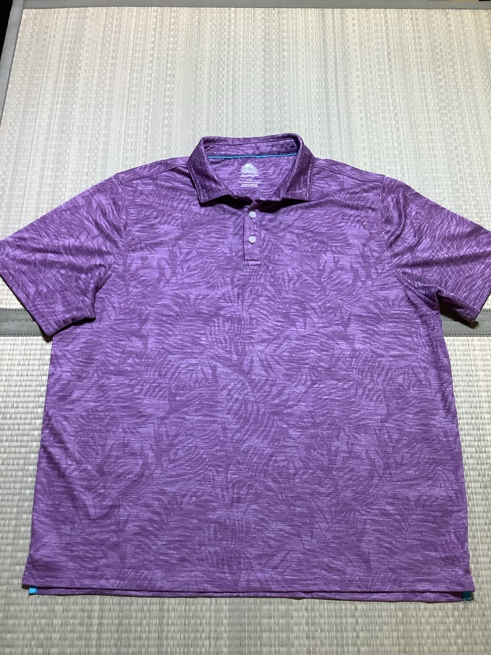 Havana Jim Polo Shirt Men Large Purple Tropical Performance Golf Resort